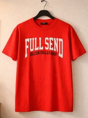 Red Graphic Tee - Bold Logo Short Sleeve Shirt